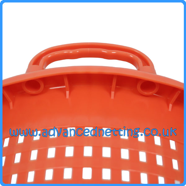 Orange Plastic 44ltr Fish Basket with Moulded Handles